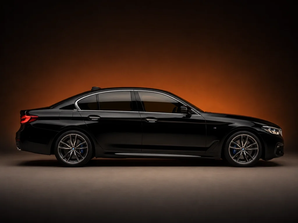 Black BMW 5 Series executive sedan for Los Angeles black car service