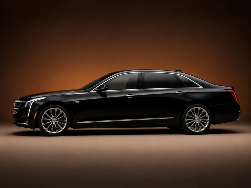 Black Cadillac CT6 luxury sedan for Los Angeles private car service