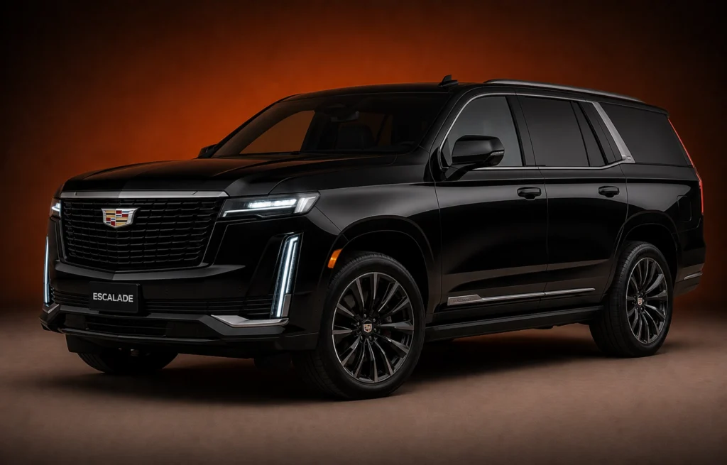 Black Cadillac Escalade SUV for Los Angeles luxury chauffeur service
