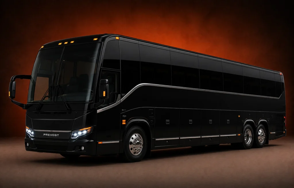Full-size charter bus for Los Angeles corporate and group transportation