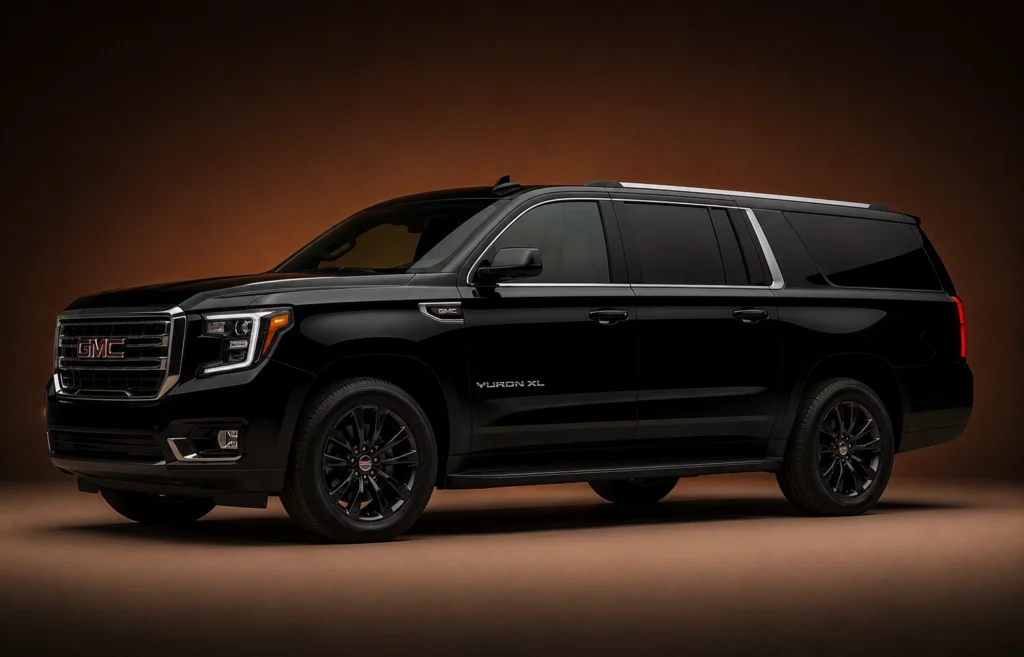 Black GMC Yukon XL SUV for Los Angeles executive transportation service